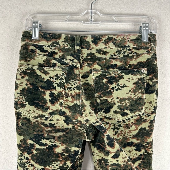Pilcro Anthropologie Green Brown Moss High Rise Skinny Corduroy Pants Size 27 - Picture 4 of 10